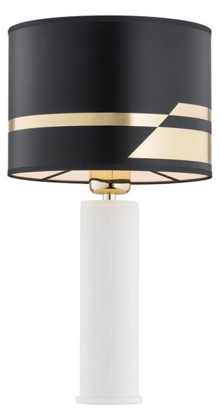 Lampă de masă ALMADA 1xE27/15W/230V neagră/albă/alamă Argon 4232