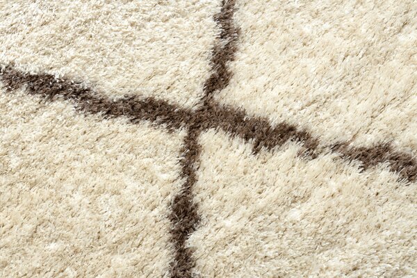 Covor FLUFFY 2373 cerc shaggy spalier - cremă / bej