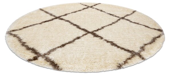 Covor FLUFFY 2373 cerc shaggy spalier - cremă / bej