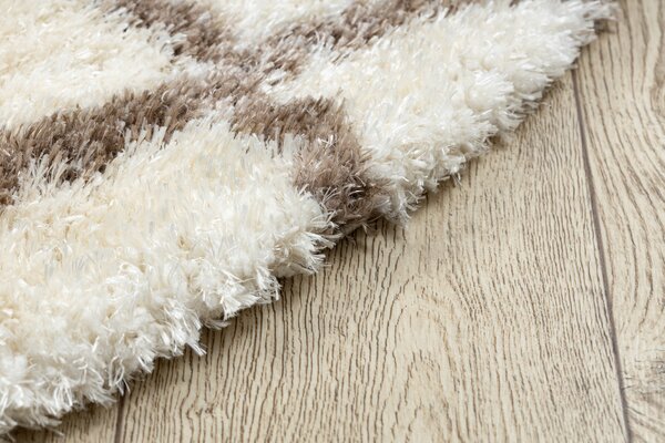 Covor FLUFFY 2373 cerc shaggy spalier - cremă / bej