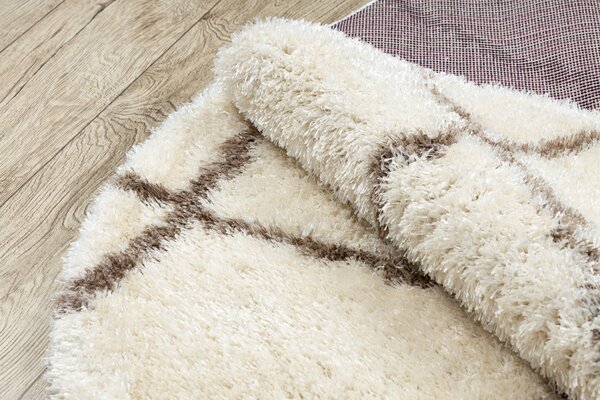 Covor FLUFFY 2373 cerc shaggy spalier - cremă / bej