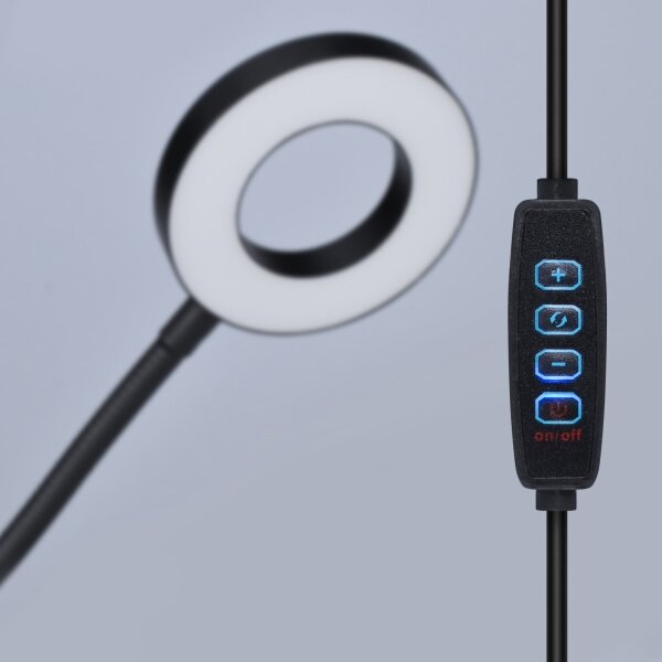 Lampa de birou cu clemă LED Solight WO66-B, reglabilă, 8W/230V, 3000/4000/5000K, negru