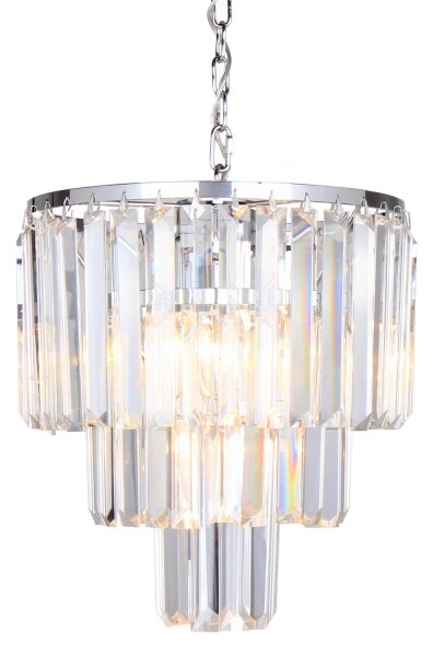 Lustră de cristal pe cablu AMEDEO 4xE14/40W/230V Zuma Line 17106/3+1-CHR
