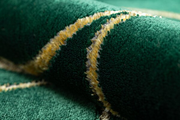 Exclusiv EMERALD covor 1010 glamour, stilat, cercuri sticla verde / aur