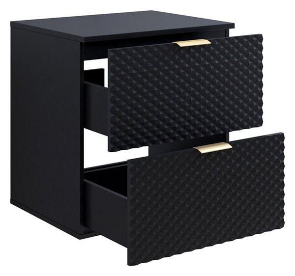 Corp lemn masiv de baie cu 2 sertare Liora, 60 × 63 × 49 cm - Alb