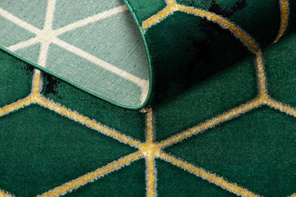 Exclusiv EMERALD covor 1014 glamour, stilat, cub sticla verde / aur