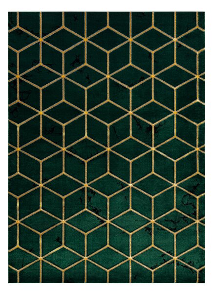Exclusiv EMERALD covor 1014 glamour, stilat, cub sticla verde / aur