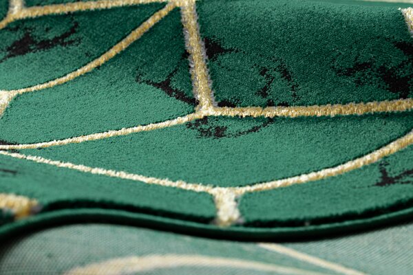 Exclusiv EMERALD covor 1014 glamour, stilat, cub sticla verde / aur