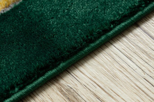 Exclusiv EMERALD covor 1014 glamour, stilat, cub sticla verde / aur
