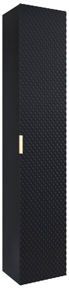 Corp lemn masiv de baie Liora, 35 × 186 × 35 cm - Negru