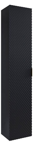 Corp lemn masiv de baie Liora, 35 × 186 × 35 cm - Negru