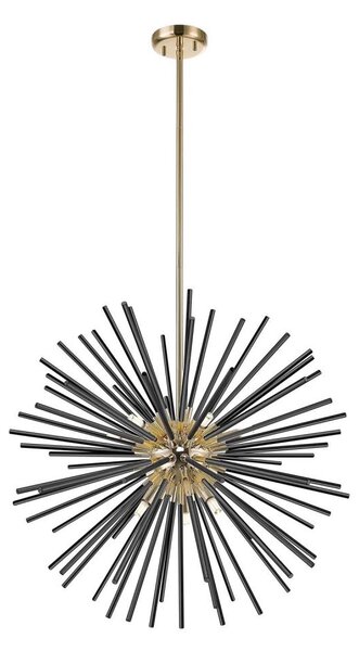 Lustră pe tijă Zuma Line P0491-09C-F7BC URCHIN 9xG9/42W/230V auriu/negru