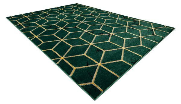 Exclusiv EMERALD covor 1014 glamour, stilat, cub sticla verde / aur