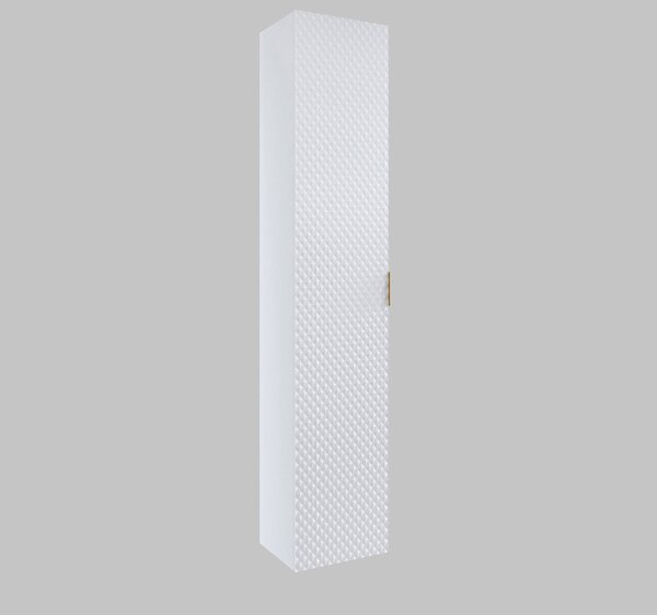 Corp lemn masiv de baie Liora, 35 × 186 × 35 cm - Negru