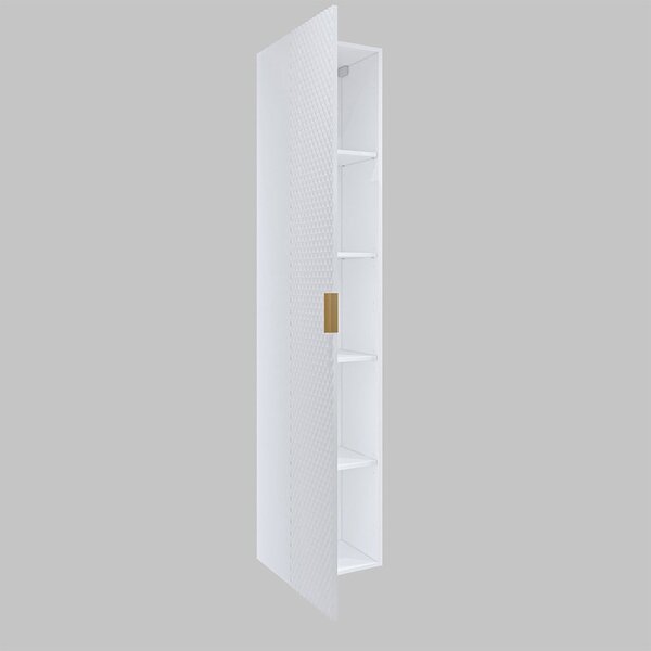 Corp lemn masiv de baie Liora, 35 × 186 × 35 cm - Negru