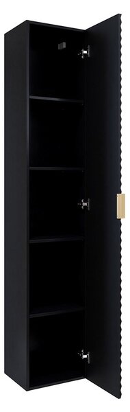 Corp lemn masiv de baie Liora, 35 × 186 × 35 cm - Negru