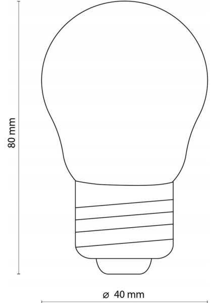 Bec LED G45 chihlimbar E27, 4,5 W, 230 V, 2200 K