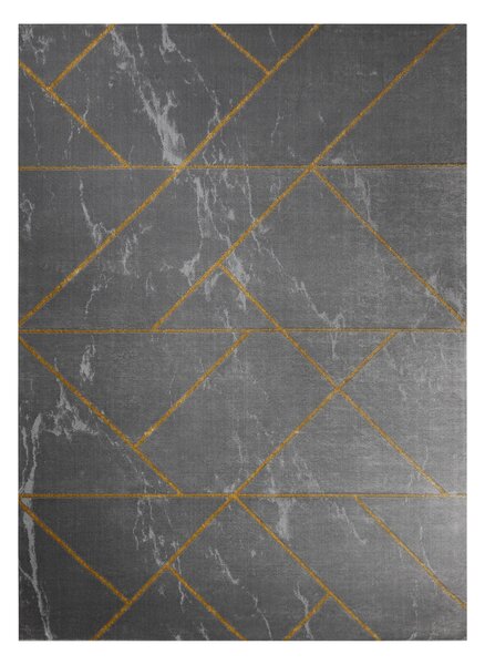 Exclusiv EMERALD covor 1012 glamour, stilat, geometric, marmură gri / aur