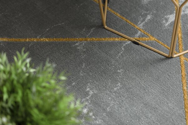 Exclusiv EMERALD covor 1012 glamour, stilat, geometric, marmură gri / aur
