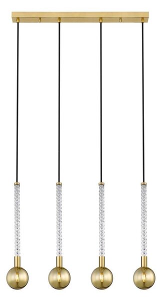 Lustră pe cablu Zuma Line P0583-04A-2GHF MIDA 4xG9/6W/230V alamă