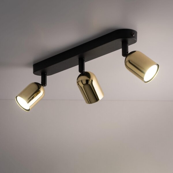 Spot LED TOP 3xGU10/10W/230V negru/auriu