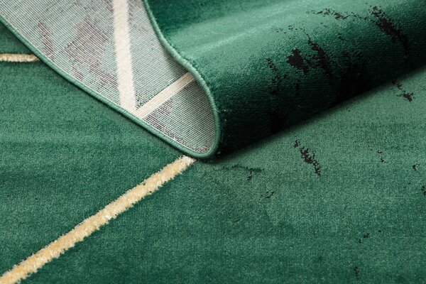 Exclusiv EMERALD covor 1012 glamour, stilat, geometric, marmură sticla verde / aur