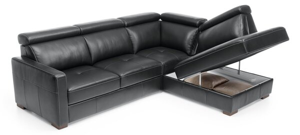 Colțar lemn masiv Ergo 260×89–101×209 cm - Stânga