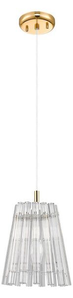 Lustră pe cablu Zuma Line P0547-01H-F9AC BACH 1xE14/40W/230V auriu