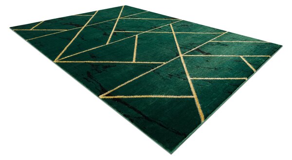 Exclusiv EMERALD covor 1012 glamour, stilat, geometric, marmură sticla verde / aur