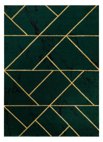 Exclusiv EMERALD covor 1012 glamour, stilat, geometric, marmură sticla verde / aur