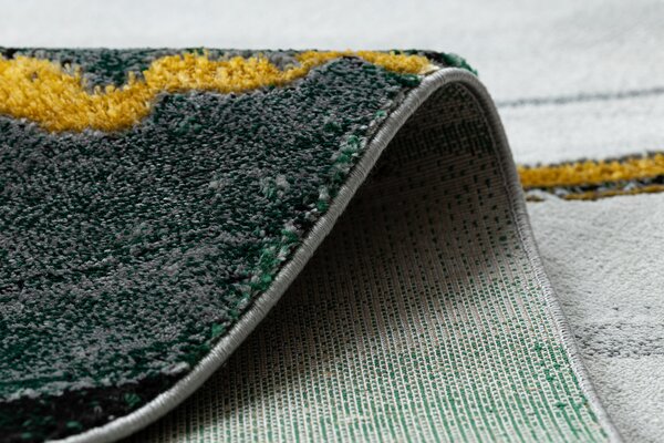 Exclusiv EMERALD covor 1017 glamour, stilat, marmură sticla verde / aur