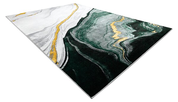 Exclusiv EMERALD covor 1017 glamour, stilat, marmură sticla verde / aur