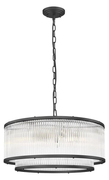 Lustră pe lanț Zuma Line P0528-06H-P7AC SERGIO 6xE14/60W/230V negru