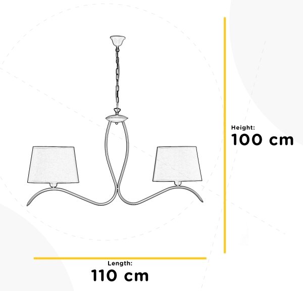 Lustră pe lanț ONLI ZEN 2xE27/22W/230V