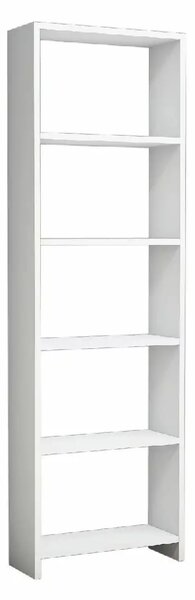 Biblioteca cu etajere carti, Homs Design, alb, 160 x 50 x 20 cm, PAL