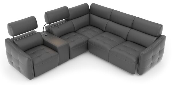 Coltar lemn masiv Davos, 262 × 100 × 287 cm - Stânga
