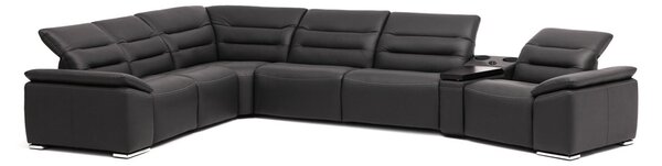 Colțar lemn masiv IMPRESSIONE 415×74–94×268 cm - Stânga