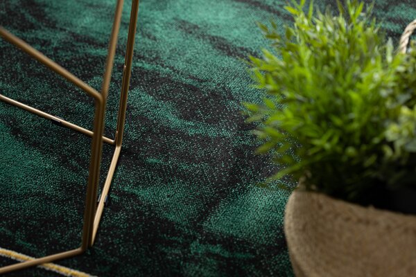 Exclusiv EMERALD covor 1022 glamour, stilat, geometric, marmură sticla verde / aur