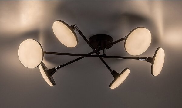 Lustră LED aplicată Rabalux 71063 MADI LED/24W/230V 3000K negru