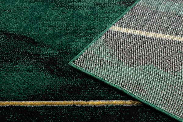 Exclusiv EMERALD covor 1022 glamour, stilat, geometric, marmură sticla verde / aur