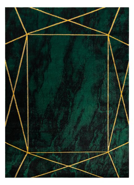 Exclusiv EMERALD covor 1022 glamour, stilat, geometric, marmură sticla verde / aur