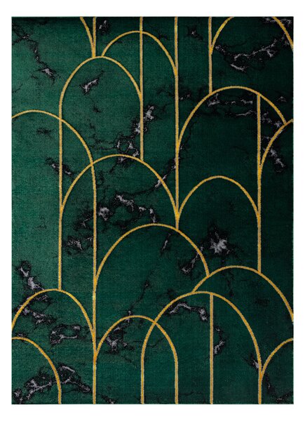 Exclusiv EMERALD covor 1016 glamour, stilat, art deco, marmură sticla verde / aur