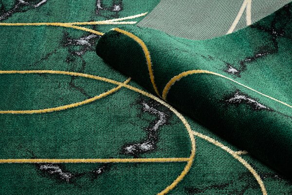 Exclusiv EMERALD covor 1016 glamour, stilat, art deco, marmură sticla verde / aur