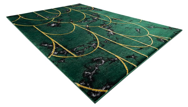 Exclusiv EMERALD covor 1016 glamour, stilat, art deco, marmură sticla verde / aur