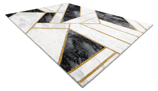 Exclusiv EMERALD covor 1015 glamour, stilat, marmură, geometric negru / aur