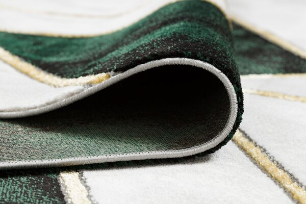 Exclusiv EMERALD covor 1015 glamour, stilat, marmură, geometric sticla verde / aur