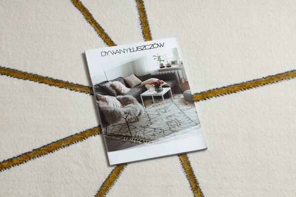 Exclusiv EMERALD covor 1013 glamour, stilat, geometric cremă / aur