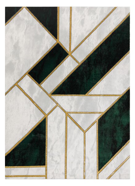 Exclusiv EMERALD covor 1015 glamour, stilat, marmură, geometric sticla verde / aur