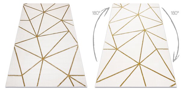 Exclusiv EMERALD covor 1013 glamour, stilat, geometric cremă / aur