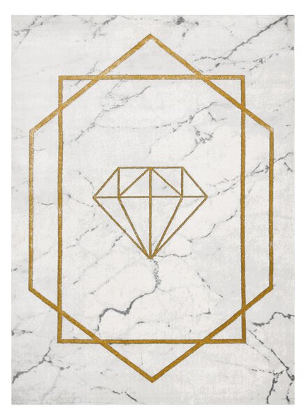 Exclusiv EMERALD covor 1019 glamour, stilat, diamant, marmură cremă / aur